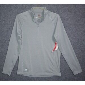 Travis Matthew Shirt Men Small Gray‎ Yanks 1/4 Zip Pullover Everyday Golf NWT